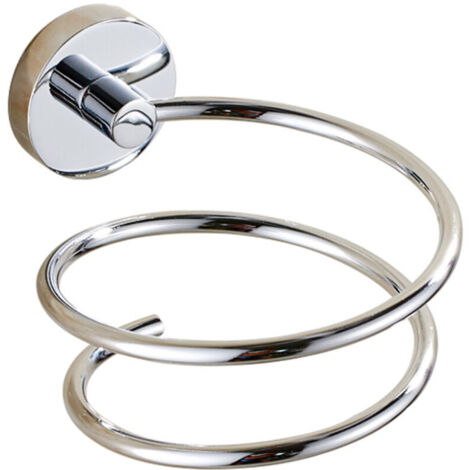 Porta asciugacapelli da parete cromato KZQ, acciaio inossidabile 304, accessorio per il bagno.