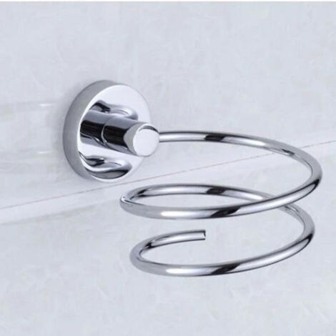 Porta asciugacapelli da parete, portaoggetti/supporto per asciugacapelli in acciaio inossidabile 304, accessori per il bagno