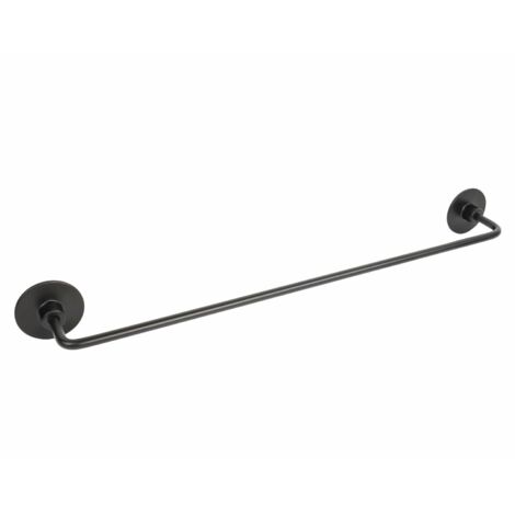 Porta Asciugamani 40 cm Nero da Bagno a Parete Wind Black