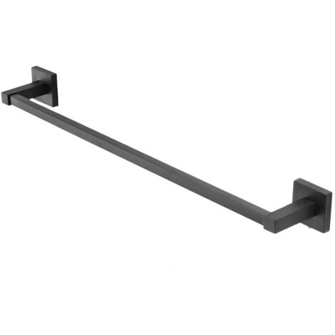 Porta asciugamani a muro 50 Cm in acciaio nero opaco Levante