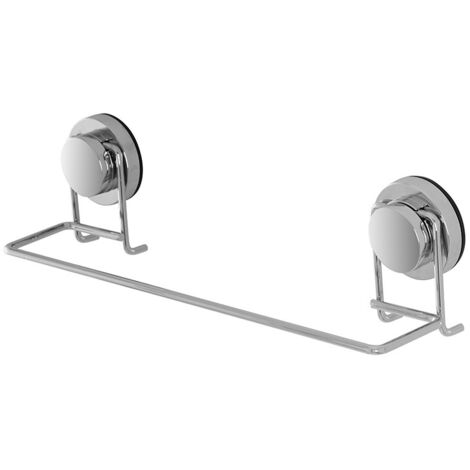 Porta asciugamani a muro da 35 cm in acciaio cromo con ventosa Dinamik