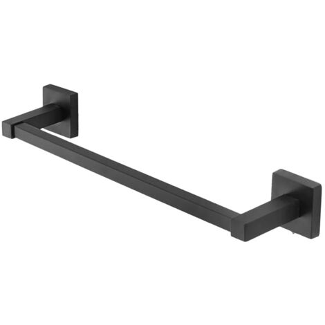 Porta asciugamani a parete 35 cm in acciaio nero opaco Levante