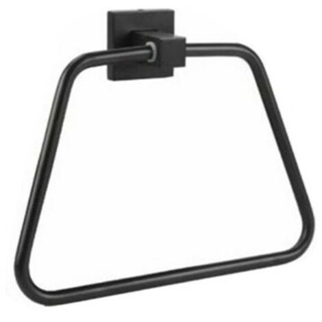PORTA ASCIUGAMANI BAGNO PARETE SALVIETTE NERO SUPPORTO ARREDO BAGNO 02098