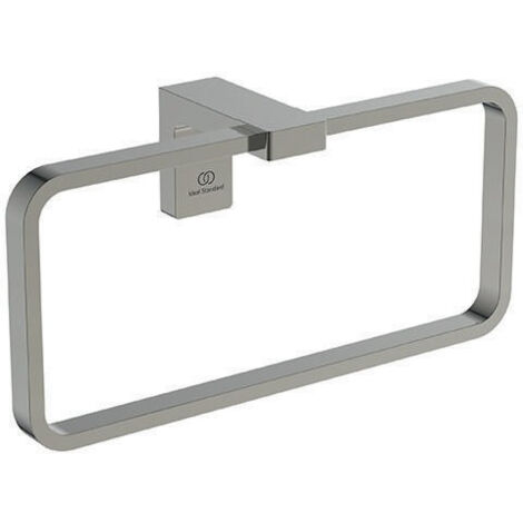 Porta asciugamani CONCA quadrato argento tempesta IDEAL STANDARD