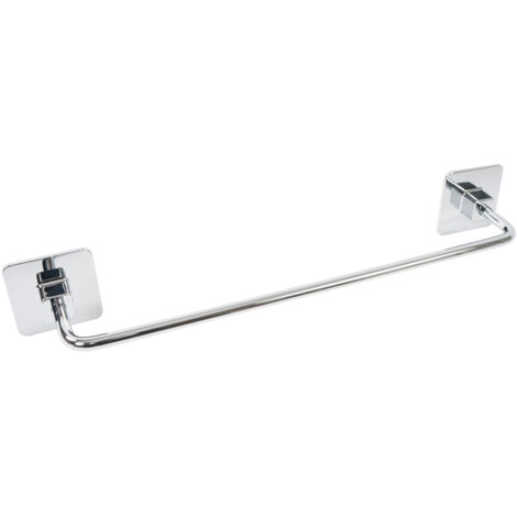 Porta Asciugamani da Bagno a Parete 30 cm Biadesivo o Viti Cold Wind - Colore: Cromo