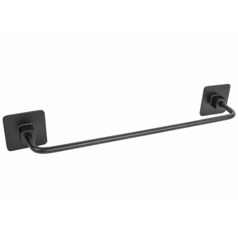Porta Asciugamani da Bagno a Parete 30 cm Biadesivo o Viti Cold Wind - Colore: Nero