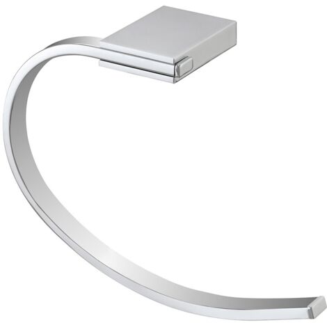 Porta asciugamani da parete ad anello in acciaio cromato Futura