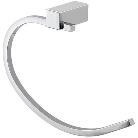Porta asciugamani da parete ad anello in acciaio cromato Unica
