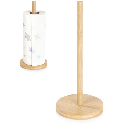 PORTA ASCIUGAMANI DI CARTA IN BAMBÙ, PORTA CUCINA IN LEGNO, 29,5 CM
