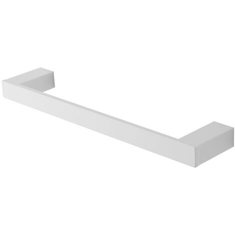 Porta asciugamani diritto da muro L 35 cm in alluminio bianco Sky