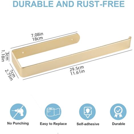 Porta asciugamani dorato, Porta asciugamani da bagno 29,5 CM, Porta asciugamani, Resistente alla ruggine e alla corrosione, per bagni, camere da letto