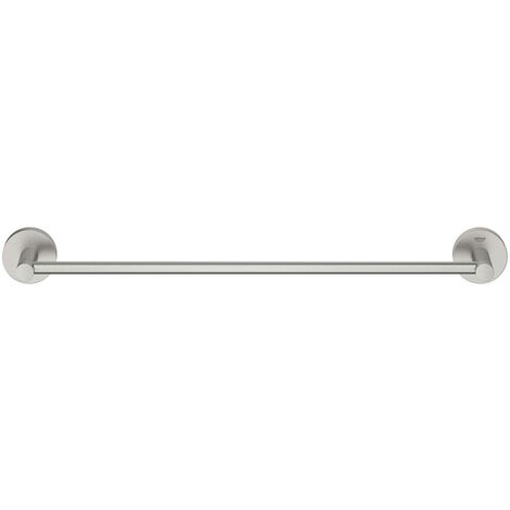 Porta asciugamani GROHE Start QuickFix (metallo, fissaggio nascosto, viti e tasselli inclusi, facilissimo da montare con GROHE QuickGlue), misura 504 mm, aspetto acciaio inossidabile, 41197DC0