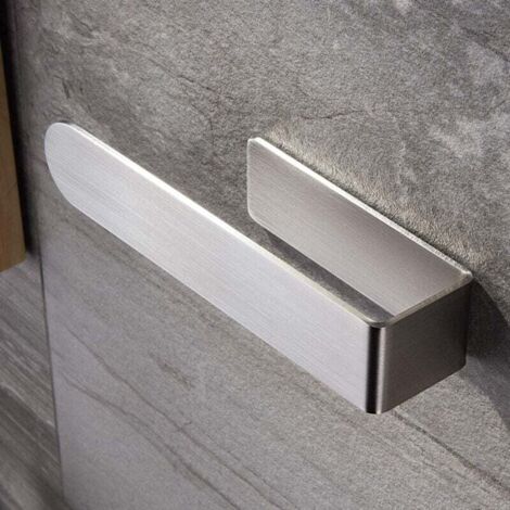 Porta asciugamani in due pezzi Porta asciugamani autoadesivo in acciaio inossidabile per bagno Porta asciugamani da cucina senza foratura Porta asciugamani da cucina per bagno (Argento) -25 5 4 cm