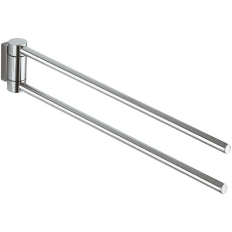 Porta asciugamani PLAN in 2 parti, orientabile sporgenza 438 mm alluminio anodizzato argento KEUCO