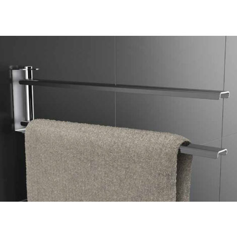 SHOP CHIC porta asciugamani bagno adesivo asta porta salviette piccola lavabo bidet 40 cm cromata
