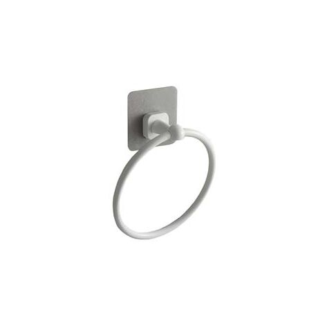 PORTA ASCIUGAMANO ANELLO IN ABS- - mm.165x58x200 - colore bianco - 3 pezzi AGLAIA