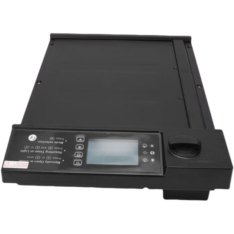 Porta automatica per pollaio, ad energia solare, resistente alla pioggia, con telecomando, sensore di luce e timer di promemoria.