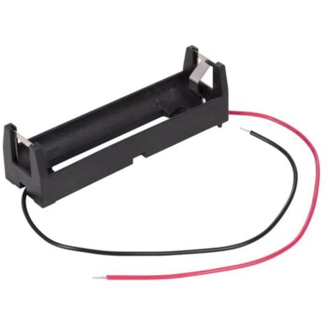 PORTA BATTERIA PER 1 CELLA AL LITIO 18650 (CON CAVI)
