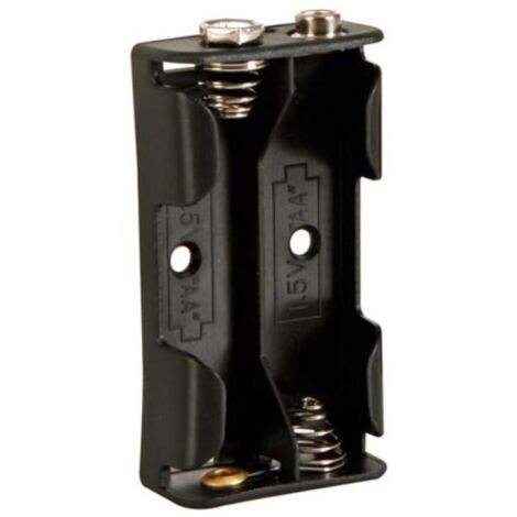 PORTA BATTERIE PER 2 x AA-CELL (CON TERMINALI A SCATTO)