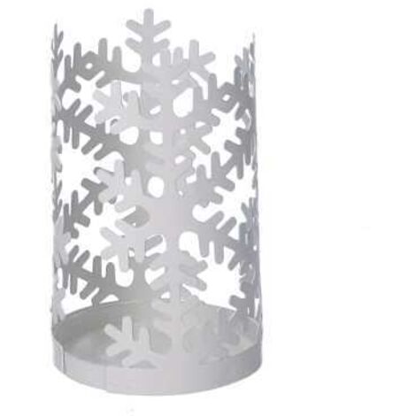 Porta bicchiere bianco fiocco neve tondo tavola natale