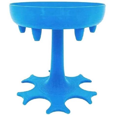 Porta bicchierini da shot da 6 bicchieri, bevande per feste, giochi alcolici, cocktail bar, vino, strumento di riempimento rapido, contenitore portaoggetti, distributore di alcolici (blu)