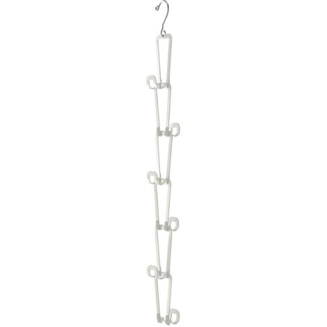 Porta borsa bianco con 6 ganci - H77 cm
