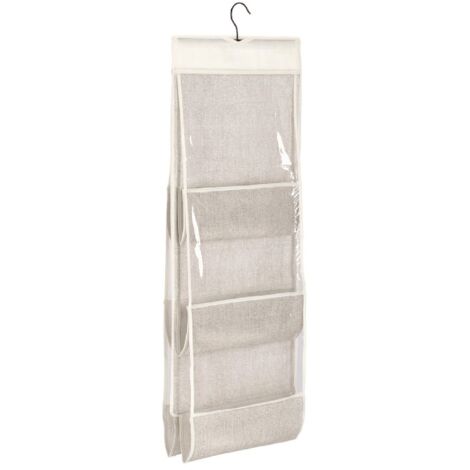 Porta borse "Tidy" beige verticale 6 comparti