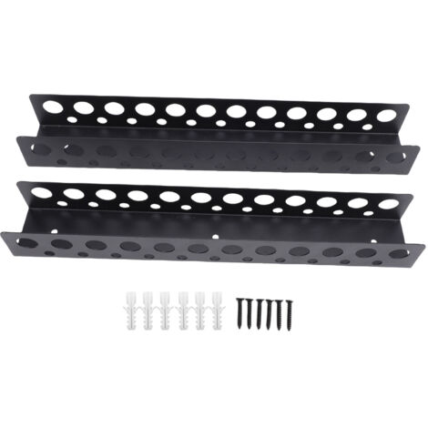 Porta cacciaviti e pinze da parete con 23 fori - Acciaio, organizer per garage e officina (set da 2)