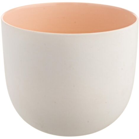 Porta candela flo in 2 colorazioni prodotto realizzato in ceramica -8.5 x 8.5 x h 7.4cm / Crema