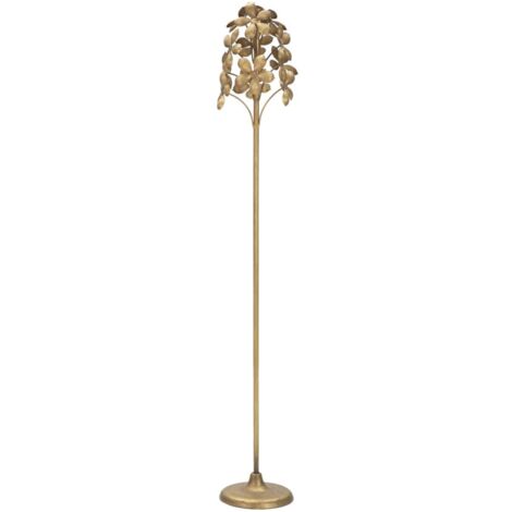 Porta Candele Flowy 17x93x17 cm in Ferro Oro
