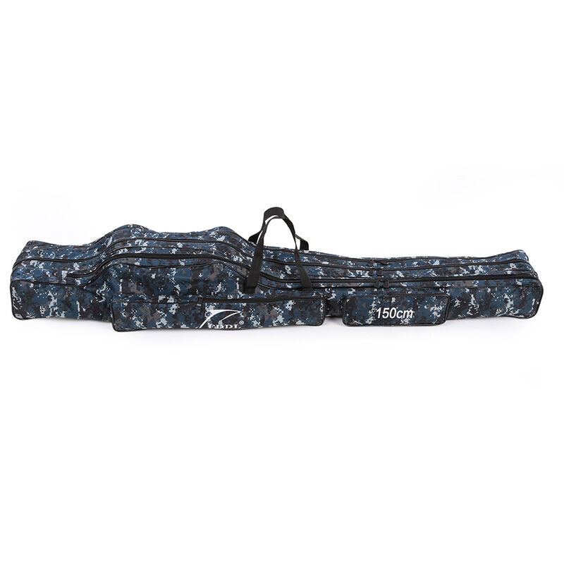 doorslay Borsa per Canna da Pesca da 63 '' Custodia per Canna da Pesca Portatile Porta Canna da Pesca Pieghevole Borsa portaoggetti per Attrezzatura per Canna da Pesca di Grande capacità