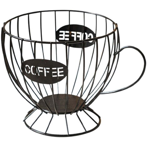 Porta capsule di caffè, espositore per capsule di caffè, ripiano portaoggetti da cucina, espositore da ufficio, accessorio per l'angolo caffè di casa - nero