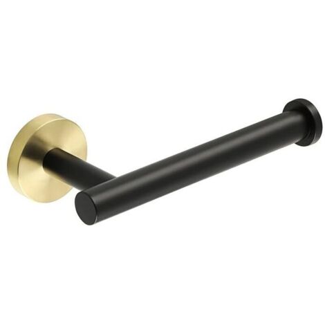 Porta carta igienica a parete in acciaio inox SUS 304, finitura nero opaco e ottone spazzolato, porta carta igienica per bagno e cucina