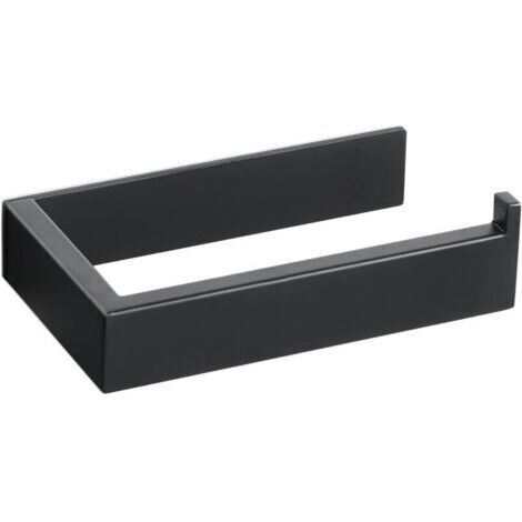 Porta carta igienica adesivo, non necessita di foratura, porta carta igienica in acciaio inox per bagno o cucina, nero opaco, lato destro