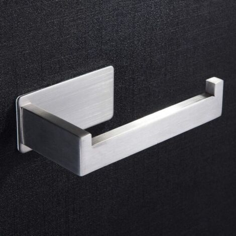 Porta carta igienica autoadesivo: porta carta igienica in acciaio inox per il bagno, installabile senza forare.