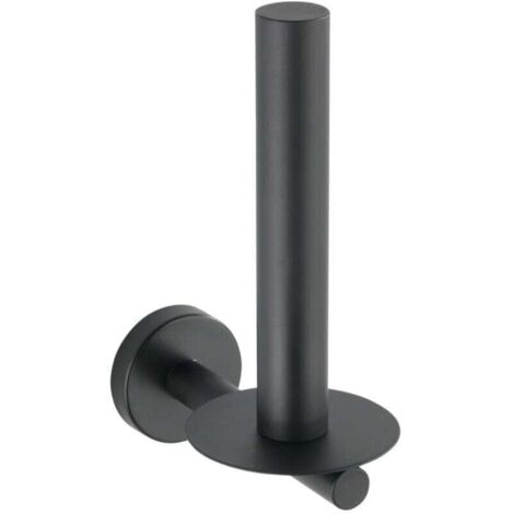 Porta carta igienica da parete Bosio Black, porta carta igienica da parete, acciaio inox, 8x18x12,5 cm, nero opaco