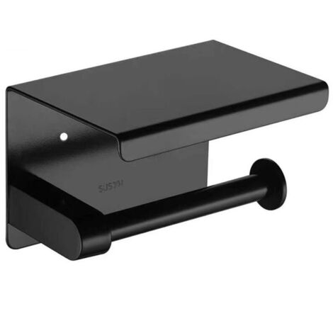 Porta carta igienica in acciaio inox 304, nero.