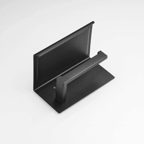 Porta carta igienica (nero) per ripiano porta cellulare Vernice