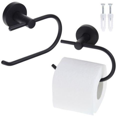 Porta carta igienica per il bagno Appendino per bagno nero