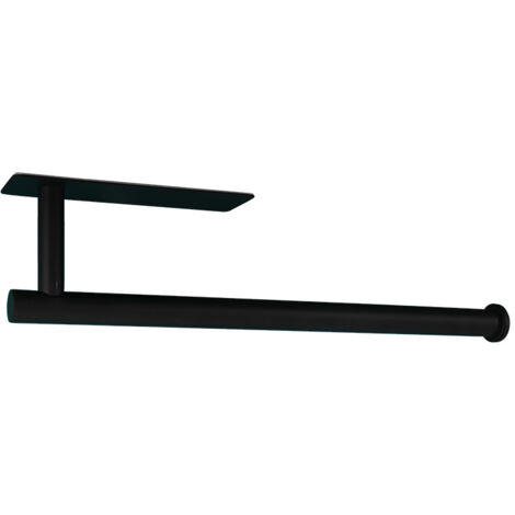 Porta carta igienica, porta carta igienica a parete, porta carta igienica in acciaio inox 304, porta carta igienica senza foratura con adesivo 3M, nero