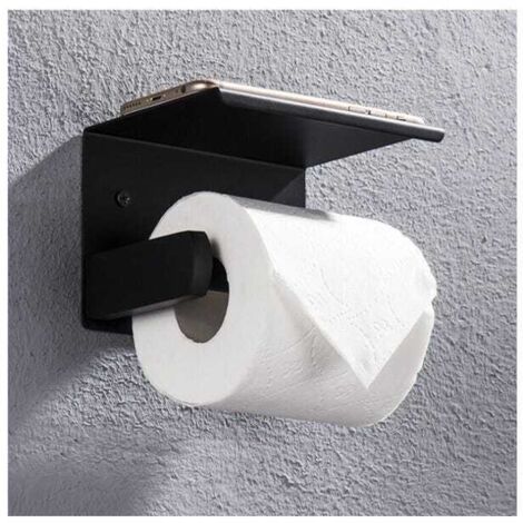 Porta carta igienica, porta carta igienica da parete, con supporto per cellulare