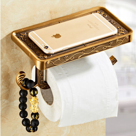 Porta carta igienica, Porta carta igienica da parete, Porta carta igienica, Porta carta igienica colorato, Bronzo Oro