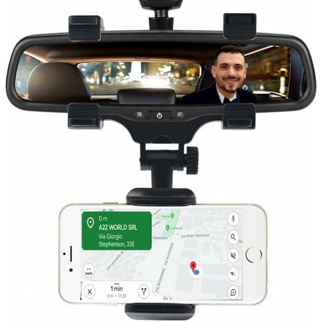 Porta Cellulare da Auto Specchietto Supporto Smartphone da Specchietto Retrovisore Auto