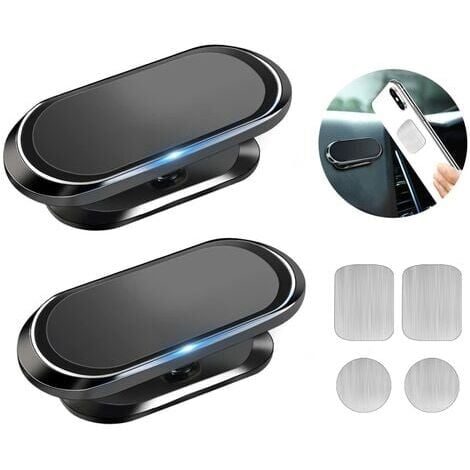 Porta cellulare magnetico per auto Porta cellulare magnetico per auto con rotazione a 360° Supporto magnetico per auto compatibile con iPhone/Samsung/Huawei/Xiaomi ecc., 2 supporti magnetici per telef