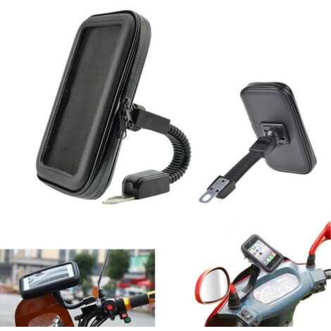 PORTA CELLULARE SUPPORTO MOTO BICI SUPPORTO SPECCHIETTO IMPERMEABILE 5" 6" 6 pollici