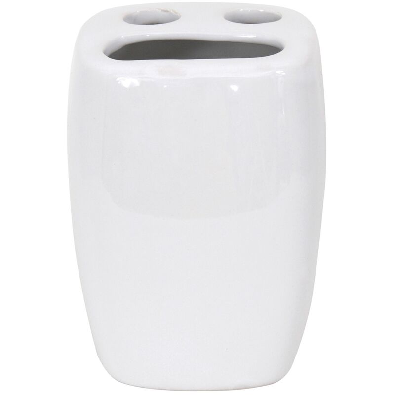 

Porta cepillos de dientes de ceramica blanca