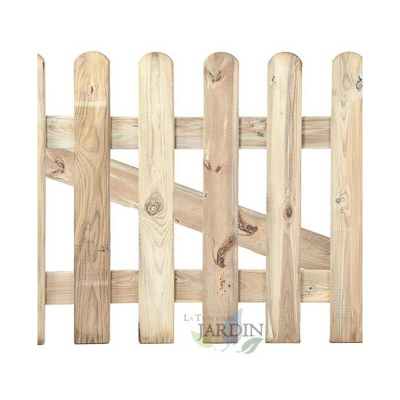 Porta in Legno Classica per Giardino 120 x 100 cm, in Legno Trattato per esterni