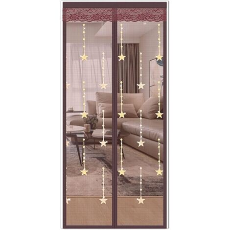 Porta con zanzariera magnetica, Porta con zanzariera in rete di fibra di poliestere Porta con super magnete magnetico per carichi pesanti con chiusura automatica per porta del balcone Porta del soggio