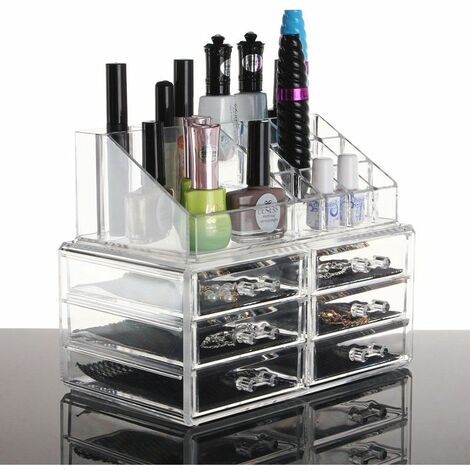 Organizer per Trucchi Organizzatore per Trucchi a 3 Livelli, Scaffale Porta  Trucchi da Bagno, Ripiano per mensola per Cosmetici di Grande capacità,  Adatto per Cosmetici, : : Bellezza