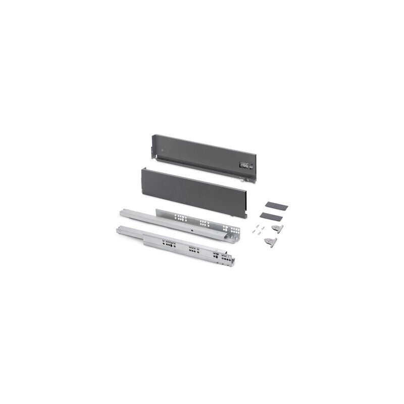 Image of Cassetto esterno Vertex Emuca con regolazione altezza 3D 131mm, 40kg, profondità 350mm, Acciaio, Grigio Antracite